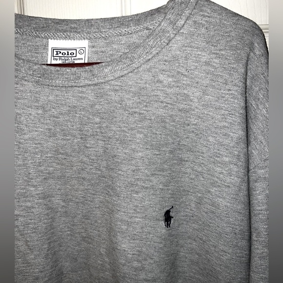 Polo Ralph Lauren Men’s Gray Long-Sleeve Shirt - 100% Cotton - L - Picture 1 of 4